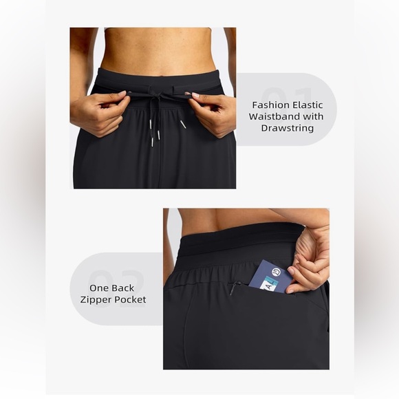 NWT Athletic Joggers - Elastic Waistband & Cuffed Ankle - Picture 10 of 11